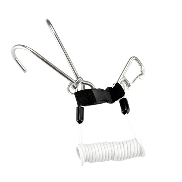 diving masks 316 stainless steel double reef hook with spiral coil lanyard & quick-release buckle o-ring scuba bcd safe equipment
diving masks 316 stainless steel double reef hook with spiral coil lanyard & quick-release buckle o-ring scuba bcd safe equipment