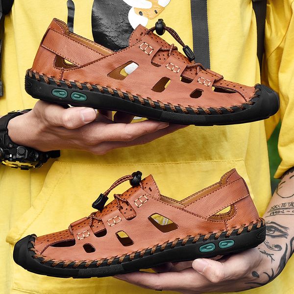 sandals 2021 summer fashion leather men breathable water trekking shoes outdoor flat comfortable beach large sizes 38-48, Black
sandals 2021 summer fashion leather men breathable water trekking shoes outdoor flat comfortable beach large sizes 38-48, Black