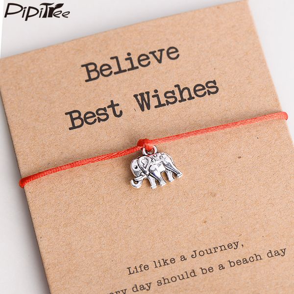 vintage elephant bracelet believe es kraft paper card gift red string charm bracelets women men kids jewelry, Golden;silver
vintage elephant bracelet believe es kraft paper card gift red string charm bracelets women men kids jewelry, Golden;silver