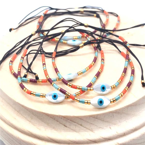 go2boho miyuki evil eye bracelets fatima hand bracelet women cross pulsera mujer 2019 boho chic summer beach star jewelry bijoux, Golden;silver