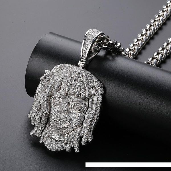 head pendant necklace for men hip hop jewelry ice out bling cubic zirconia silver plated hiphop necklaces
head pendant necklace for men hip hop jewelry ice out bling cubic zirconia silver plated hiphop necklaces