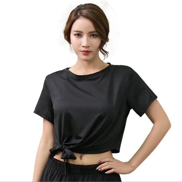 women easy shorts sleeve yoga shirts breathable quick dry loose t-shirts black white lace-up design solid soft sports coat, White;red
women easy shorts sleeve yoga shirts breathable quick dry loose t-shirts black white lace-up design solid soft sports coat, White;red