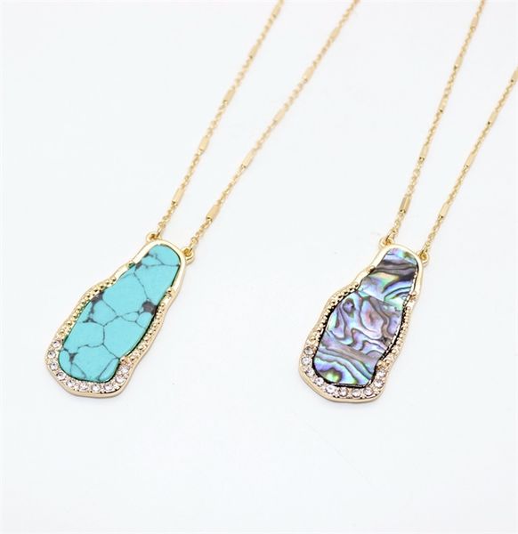 fashion crystal turquoise abalone shell pendant necklace gold metal long chain sweater statement necklace for women jewelry, Silver
fashion crystal turquoise abalone shell pendant necklace gold metal long chain sweater statement necklace for women jewelry, Silver