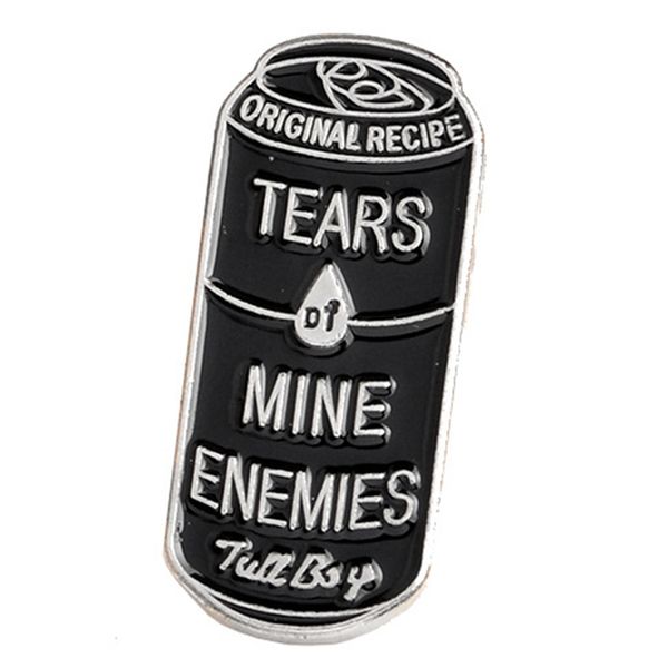 black beverage cans tears of mine enemies pins enamel lapel pins button badge punk brooches bag shirt accessories jewelry, Gray
black beverage cans tears of mine enemies pins enamel lapel pins button badge punk brooches bag shirt accessories jewelry, Gray