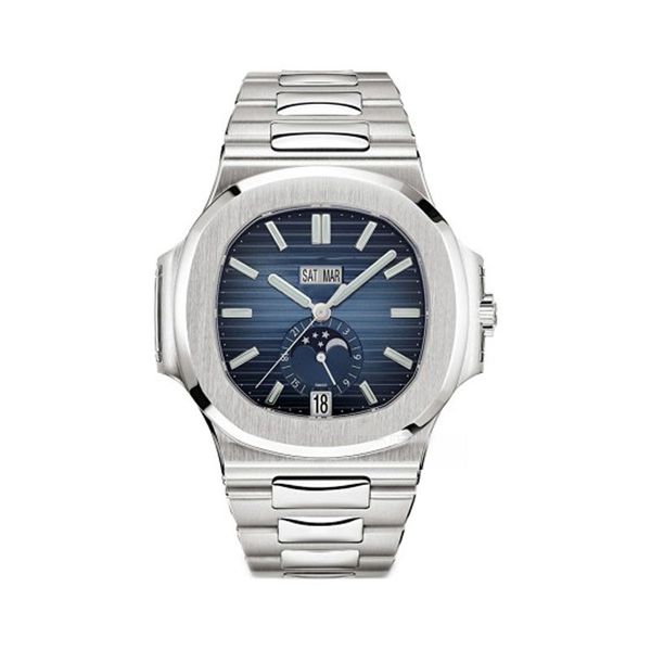 fashion mens watch pp nautilus 5726 series 40mm moon phase dial sapphire glass automatic leather strap men sports wristwatch, Slivery;brown
fashion mens watch pp nautilus 5726 series 40mm moon phase dial sapphire glass automatic leather strap men sports wristwatch, Slivery;brown