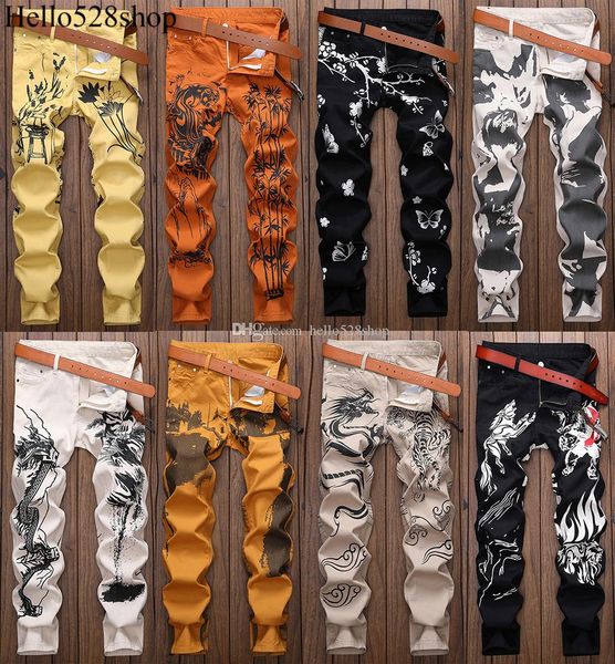 hello528shop men's casual printed jeans personality regular fit - casual trousers full length nightclub fashion multiple patterns, Black
hello528shop men's casual printed jeans personality regular fit - casual trousers full length nightclub fashion multiple patterns, Black