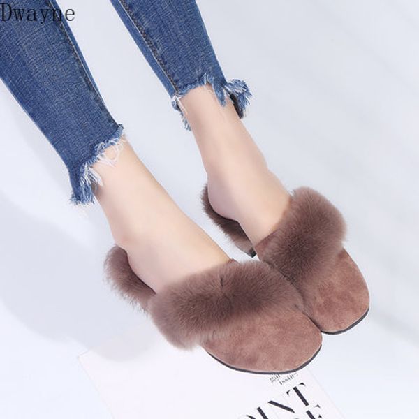 2020 new female fur pointed thick with anti-skid lazy wild fashion wearing fur slippers, Black
2020 new female fur pointed thick with anti-skid lazy wild fashion wearing fur slippers, Black