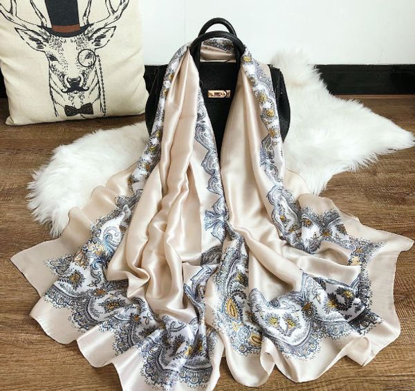 spring/summer 2019 new lady printed silk imitation scarves fashion shawls gift scarves beach towels, Blue;gray
spring/summer 2019 new lady printed silk imitation scarves fashion shawls gift scarves beach towels, Blue;gray