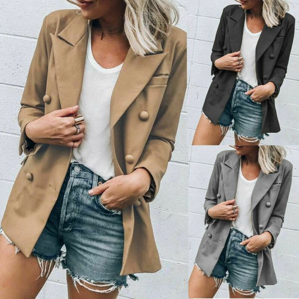 2020 personality women casual work jacket button slim fit blazer long sleeve outwear suits fashion formal suit, White;black
2020 personality women casual work jacket button slim fit blazer long sleeve outwear suits fashion formal suit, White;black