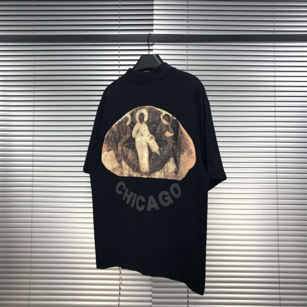 high-end clothing cpfm kanye grandfather jesus is king small turtleneck fog high street fashion loose short-sleeved european and american t, White;black
high-end clothing cpfm kanye grandfather jesus is king small turtleneck fog high street fashion loose short-sleeved european and american t, White;black