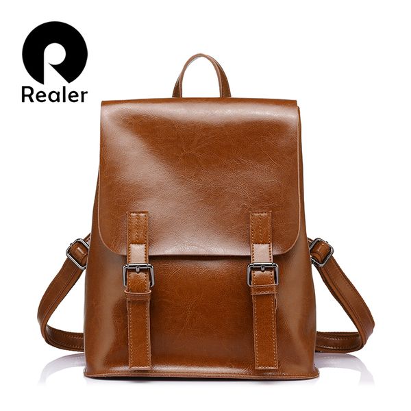 realer women backpack oil wax cow split leather backpack for teenage girls school backpacks large capacity shoulder bags brown
realer women backpack oil wax cow split leather backpack for teenage girls school backpacks large capacity shoulder bags brown