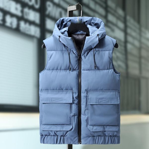 down cotton vest man autumn winter sleeveless hooded cotton comfortable coat male warm thicken jacket korean style zipper, Black
down cotton vest man autumn winter sleeveless hooded cotton comfortable coat male warm thicken jacket korean style zipper, Black