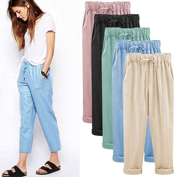 harajuku 2019 harem pants women plus size cotton linen pants ladies casual summer trousers women ankle-length length, Black;white
harajuku 2019 harem pants women plus size cotton linen pants ladies casual summer trousers women ankle-length length, Black;white