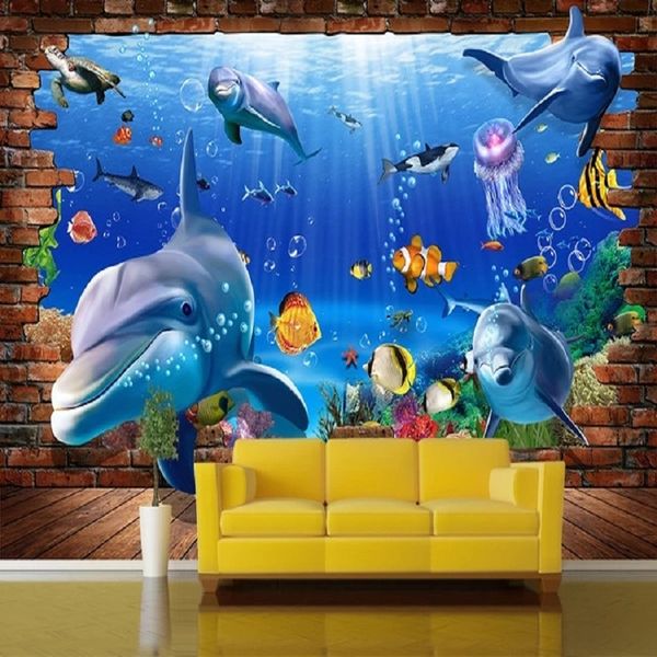 custom large mural 3d wallpaper cartoon animal underwater world dolphin child bedroom mural tv back wall decor deep 5d embossed
custom large mural 3d wallpaper cartoon animal underwater world dolphin child bedroom mural tv back wall decor deep 5d embossed