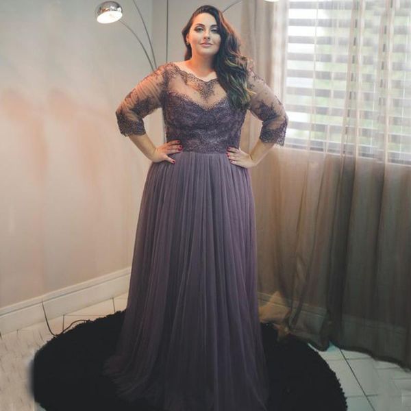 plus size dresses elegant long formal evening dress prom gowns sheer bateau neck 3/4 illusion sleeves custom made, Black
plus size dresses elegant long formal evening dress prom gowns sheer bateau neck 3/4 illusion sleeves custom made, Black