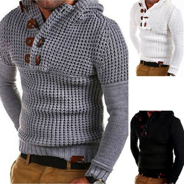 newly plus size winter mens knitted casual sweater hooded pullover knitwear blouse keep warming fdm, White;black
newly plus size winter mens knitted casual sweater hooded pullover knitwear blouse keep warming fdm, White;black