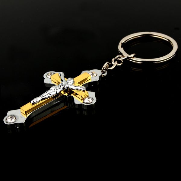 1pc charm jesus cross alloy pendant keychains rhinestone keyrings accessory bag car key chains rings holder wen women jewelry, Silver
1pc charm jesus cross alloy pendant keychains rhinestone keyrings accessory bag car key chains rings holder wen women jewelry, Silver