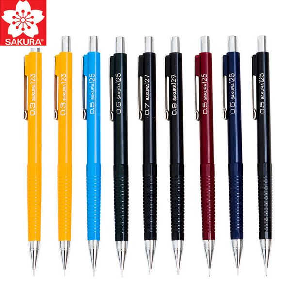 

sakura mechanical pencil 0.3 0.5 0.7 0.9 mm automatic drafting pencils eraser sketching illustration writing school supplies, Blue;orange