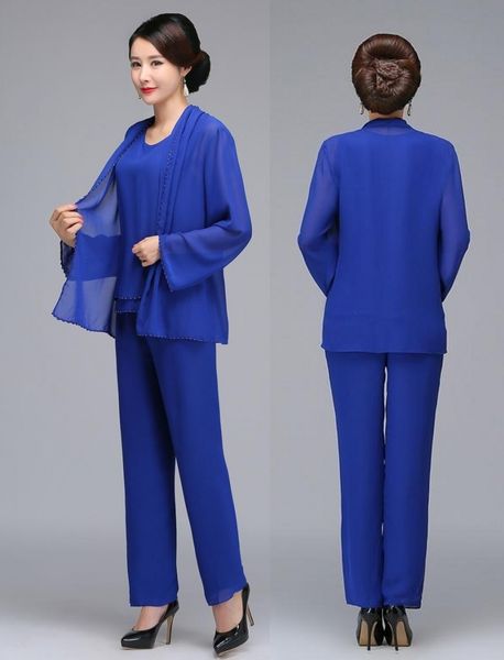 royal blue chiffon beaded mother of the bride pant suits with jacket boho mothers outfit formal garment wedding guest dresses, Black;red
royal blue chiffon beaded mother of the bride pant suits with jacket boho mothers outfit formal garment wedding guest dresses, Black;red