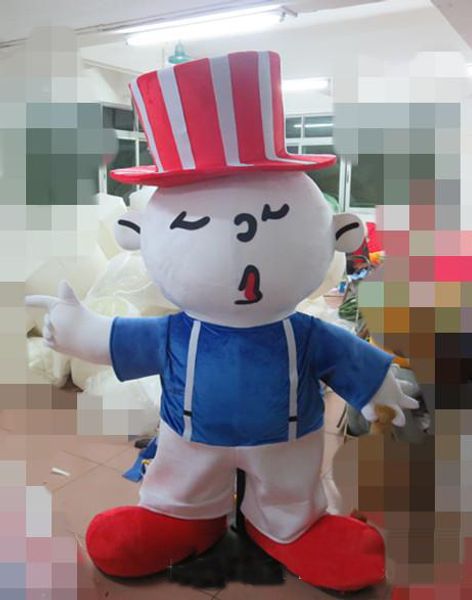 2019 american old man magician mascot costume ing, Red;yellow
2019 american old man magician mascot costume ing, Red;yellow