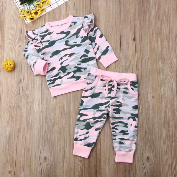 0-3y toddler baby girl clothes sets camouflage print pink sweatshirt pants infant outfits sets tracksuit, White
0-3y toddler baby girl clothes sets camouflage print pink sweatshirt pants infant outfits sets tracksuit, White