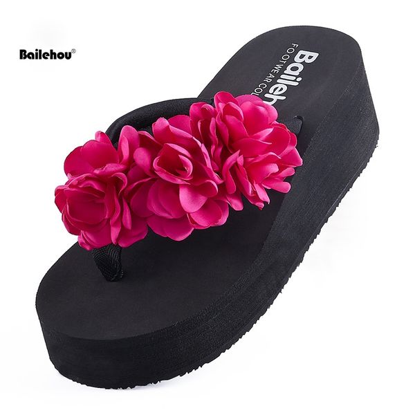 bailehou summer slippers women fashion flip flops beach platform sandals ladies handmade flowers wedge jelly shoes mujer shoes, Black
bailehou summer slippers women fashion flip flops beach platform sandals ladies handmade flowers wedge jelly shoes mujer shoes, Black