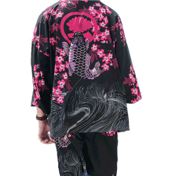 2019 summer fashion men floral sakura carp print shirts+shorts set male casual cardigan blouse clothing sets beach tracksuit, Gray
2019 summer fashion men floral sakura carp print shirts+shorts set male casual cardigan blouse clothing sets beach tracksuit, Gray