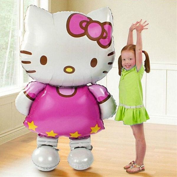 

gnhyll 116*66cm large size hello kitty cat foil balloons cartoon birthday wedding decoration globos party inflatable air ballons