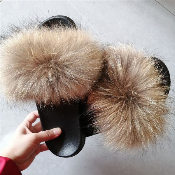 ladies slippers fur slides women pure color fox fur slippers women plush fluffy raccoon women sandals comfort beach party shoes, Black
ladies slippers fur slides women pure color fox fur slippers women plush fluffy raccoon women sandals comfort beach party shoes, Black