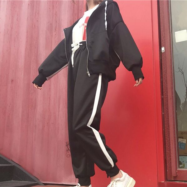 hoodies long sleeve sports running set women tracksuit yoga sportswear two pieces sport suit zipper oversize fitness clothing, Black;blue
hoodies long sleeve sports running set women tracksuit yoga sportswear two pieces sport suit zipper oversize fitness clothing, Black;blue