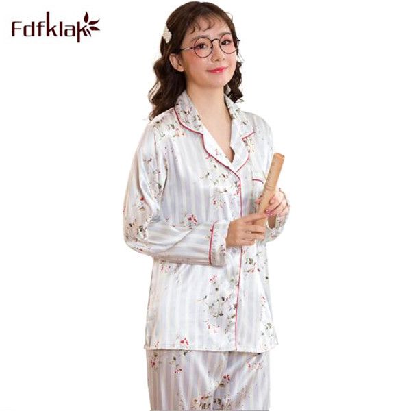 fdfklak casual pijamas women long sleeve silk sleepwear pijama print satin pyjamas women spring summer pajamas set pijama mujer, Blue;gray
fdfklak casual pijamas women long sleeve silk sleepwear pijama print satin pyjamas women spring summer pajamas set pijama mujer, Blue;gray