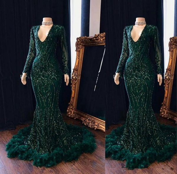 2020 новый сексуальный блестки перо dark hunter green mermaid африканский пром платья с длинными рукавами v шеи sequined формальное вечернее, Black
2020 новый сексуальный блестки перо dark hunter green mermaid африканский пром платья с длинными рукавами v шеи sequined формальное вечернее, Black