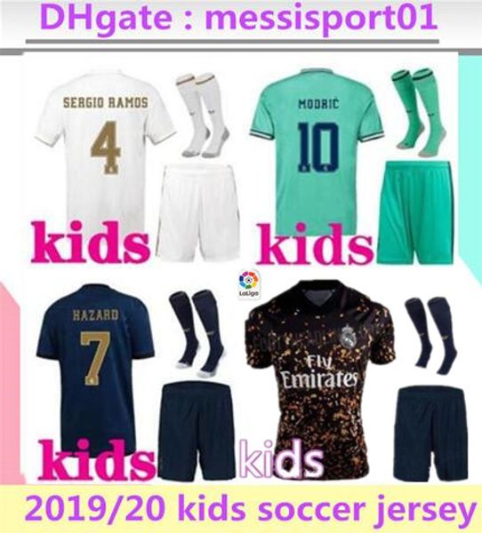2019/20 kids real madrid soccer jersey #7 hazard kids kits with socks 19/20 football shirt asensio modric isco child soccer sets, Black
2019/20 kids real madrid soccer jersey #7 hazard kids kits with socks 19/20 football shirt asensio modric isco child soccer sets, Black