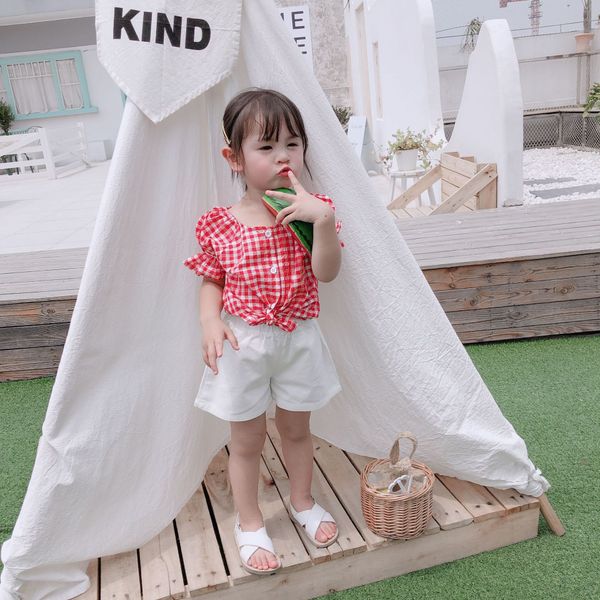 small big brand 2019 summer new style children plaid shirt korean-style girls baby puff sleeve classic red grid, White
small big brand 2019 summer new style children plaid shirt korean-style girls baby puff sleeve classic red grid, White