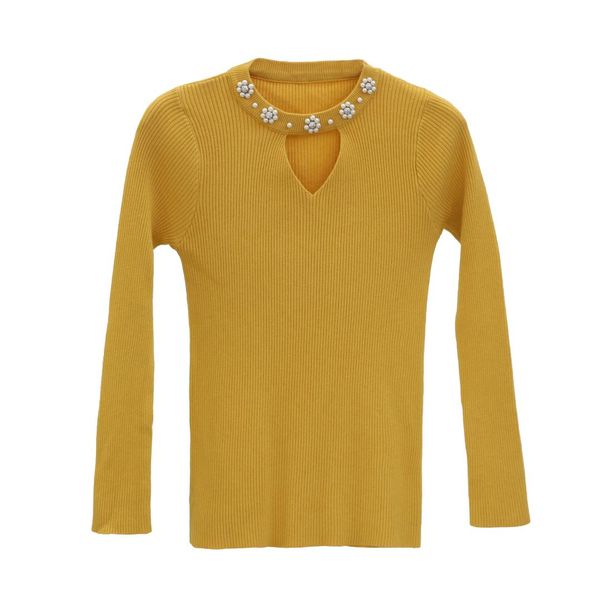 2019 pearls beading women pullovers solid sweaters ladies knitted sweater spring female long sleeve jumper casual truien, White;black
2019 pearls beading women pullovers solid sweaters ladies knitted sweater spring female long sleeve jumper casual truien, White;black