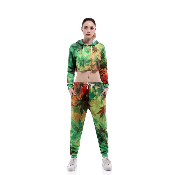 maple leaf trend tight comfortable complex color contrast package small leg pants hoodie high waist casual suit, White
maple leaf trend tight comfortable complex color contrast package small leg pants hoodie high waist casual suit, White