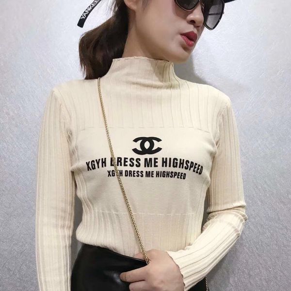 monogram printed turtleneck blouse thread stretch slim pullover double knit woman, White;black
monogram printed turtleneck blouse thread stretch slim pullover double knit woman, White;black