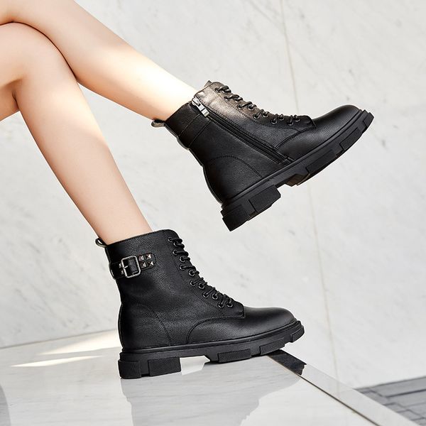 women's leather boots zipper shoes boots-women booties ladies luxury designer round toe flat heel low heels booties winter, Black
women's leather boots zipper shoes boots-women booties ladies luxury designer round toe flat heel low heels booties winter, Black