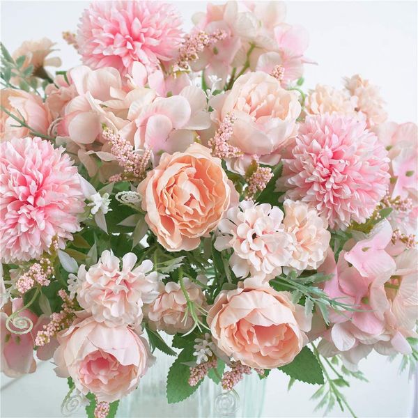 artificial flowers, fake peony silk hydrangea bouquet decor plastic carnations realistic flower arrangements wedding decoration table center
artificial flowers, fake peony silk hydrangea bouquet decor plastic carnations realistic flower arrangements wedding decoration table center