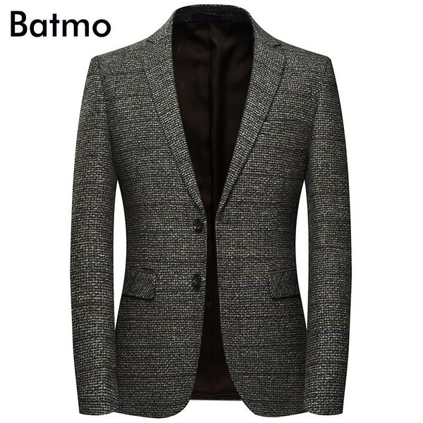 batmo 2019 new arrival cotton plaid casual gray blazer men,men's suits jackets ,casual jackets men 8163, White;black
batmo 2019 new arrival cotton plaid casual gray blazer men,men's suits jackets ,casual jackets men 8163, White;black
