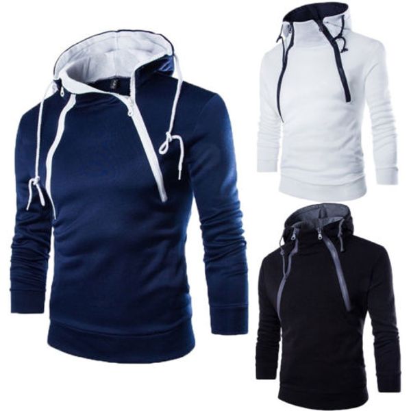 men's winter hoodies slim fit hooded sweatshirt outwear sweater warm coat jacket, Black
men's winter hoodies slim fit hooded sweatshirt outwear sweater warm coat jacket, Black