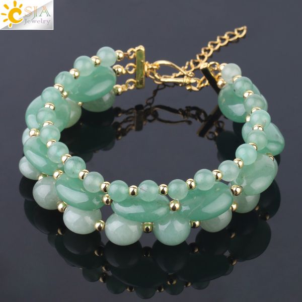 csja new design multilayer bracelet natural stone egg shape oval flat green aventurine pink quartz yoga bracelets for women f743, Black
csja new design multilayer bracelet natural stone egg shape oval flat green aventurine pink quartz yoga bracelets for women f743, Black