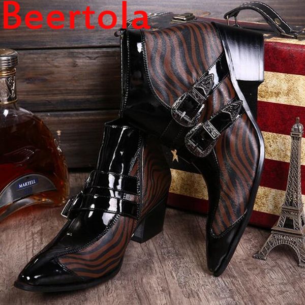 patent leather and horse hair men's boots two buckle side zipper ankle boots men homme masculino shoes male, Black
patent leather and horse hair men's boots two buckle side zipper ankle boots men homme masculino shoes male, Black