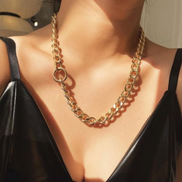 punk chunky cuban miami thick chain pendant necklace round buckle neck collar jewelry for women men steampunk necklace, Silver
punk chunky cuban miami thick chain pendant necklace round buckle neck collar jewelry for women men steampunk necklace, Silver