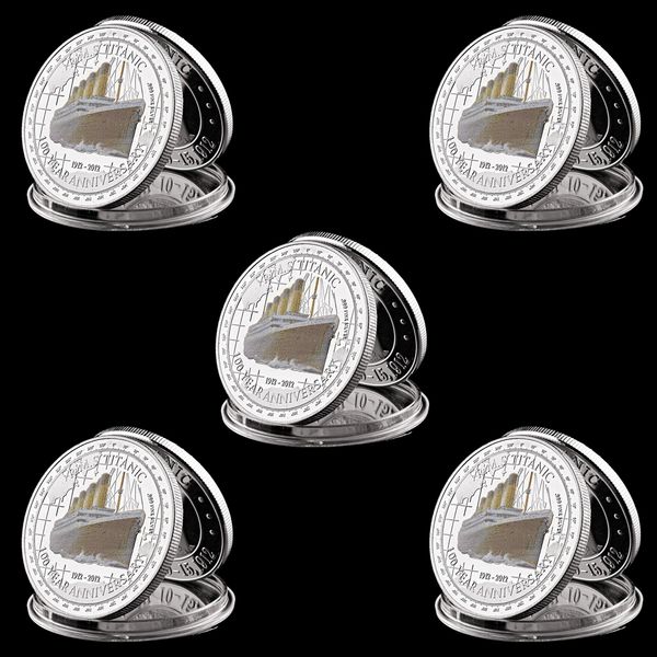 5pcs titanic coin 100 years anniversary rms titanic double style silver plated souvenir coin with capsule display
5pcs titanic coin 100 years anniversary rms titanic double style silver plated souvenir coin with capsule display