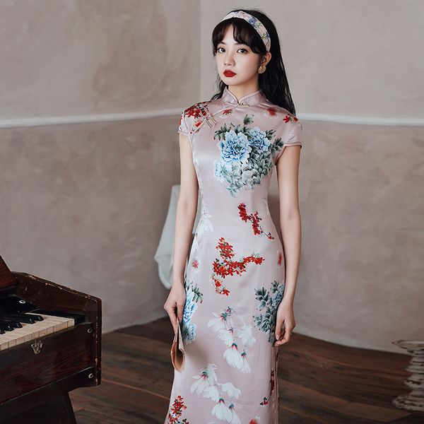 elegant cheongsam vintage mandarin collar qipao vestidso big size 4xl chinese women high split evening party dress, Red
elegant cheongsam vintage mandarin collar qipao vestidso big size 4xl chinese women high split evening party dress, Red