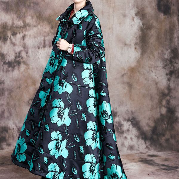 2109 winter women's cotton jacket jacquard lapel loose keep warm coat retro long cape windbreaker female trench, Black
2109 winter women's cotton jacket jacquard lapel loose keep warm coat retro long cape windbreaker female trench, Black