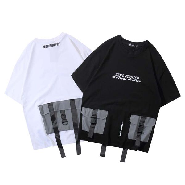 reflective buckle multi-pockets ribbon tshirts 2020 men hip hop streetwear tees harajuku short sleeve t shirts, White;black
reflective buckle multi-pockets ribbon tshirts 2020 men hip hop streetwear tees harajuku short sleeve t shirts, White;black
