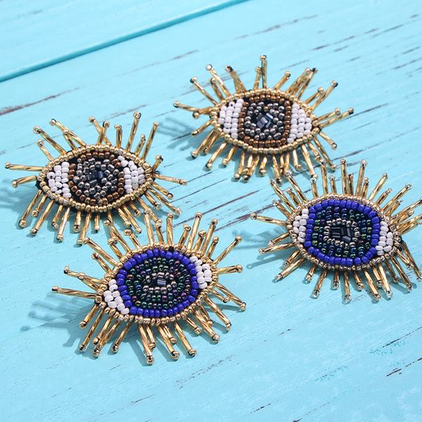 just feel 2019 fashion eyes earrings handmade beaded stud earrings for women girls gold color bohemian ethnic charm jewelry new, Golden;silver
just feel 2019 fashion eyes earrings handmade beaded stud earrings for women girls gold color bohemian ethnic charm jewelry new, Golden;silver