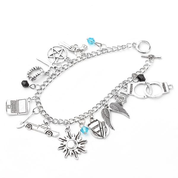 vintage supernatural inspired bracelet handcuff star handcuff car charm lobster clasp bracelets bangles women men jewelry gifts, Golden;silver
vintage supernatural inspired bracelet handcuff star handcuff car charm lobster clasp bracelets bangles women men jewelry gifts, Golden;silver